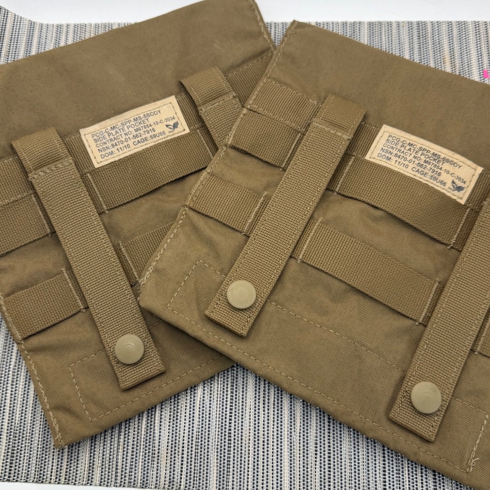 Eagle Industries USMC Side Plate Pockets Pair Brown MOLLE 8470-01-562-7916